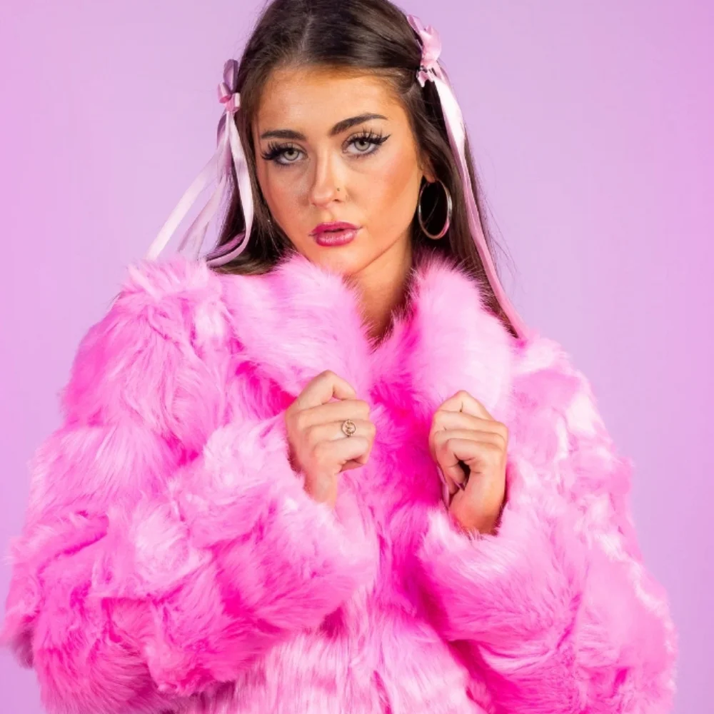 Pink Faux Fur Jacket - Picture 5 of 5